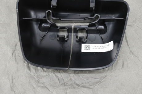 Driver Side Rear Seat Back Panel Cap 60% Ebony - Bottom Detail Angle 2