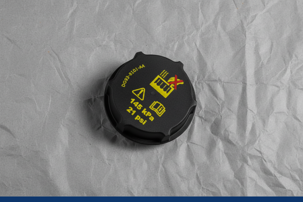 Ford Lincoln Coolant Reservoir Cap - Side View