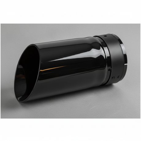 Nissan Frontier Black Exhaust Finisher with Nissan Logo OEM - Middle Detail