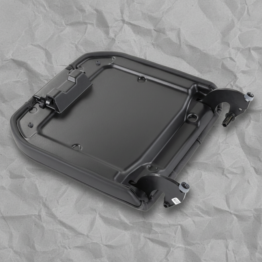 2019-2023 Silverado 1500 2500HD 3500HD Genuine OEM Black Leather Armrest - Middle Detail 2