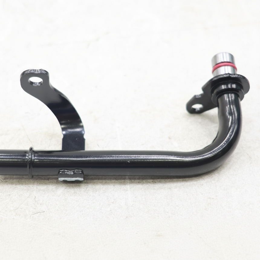 2023-26 Ford F-250 F-350 F-450 Super Duty OEM Passenger Side Upper Engine Coolant Tube Macro Crop