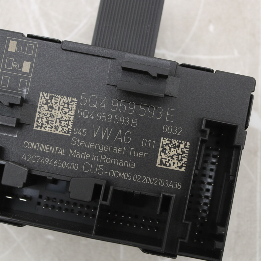 VW Golf GTI Jetta Tiguan Driver Front Door Control Module OEM - Detail View