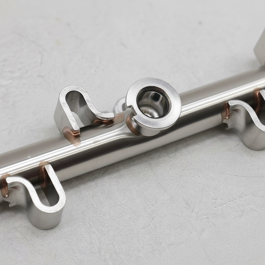 Ford Driver Side Fuel Injector Rail 3.5L V6 - Middle Macro Crop