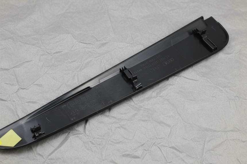 Driver Side Rear Door Pillar Cover Black - Top Detail Angle 2