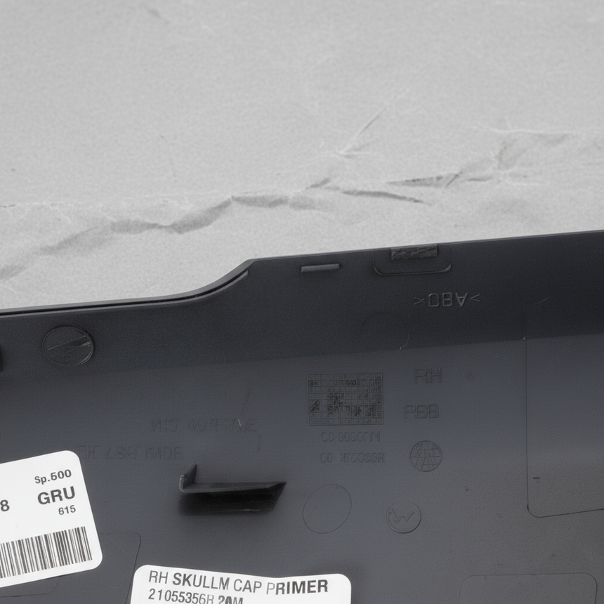 2018-2025 Volkswagen Atlas Atlas Cross Sport Passenger Sideview Mirror Cover Unpainted OEM - Top Detail Angle 3