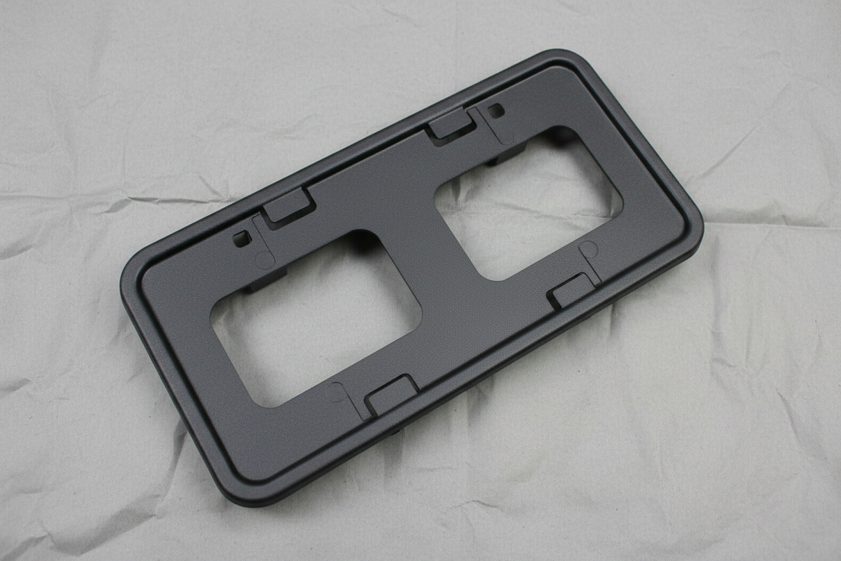 2011-2016 Ford Super Duty Front Bumper License Plate Bracket - 30 degree rotation close up