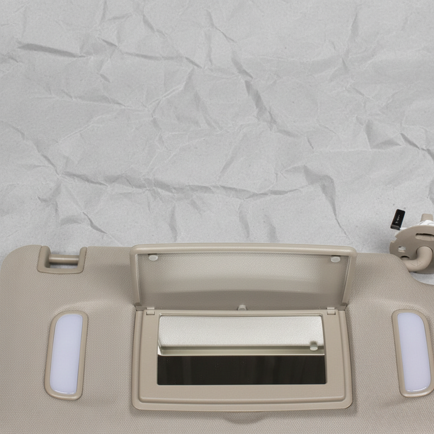 2017-2019 GMC Acadia OEM Passenger Side Sun Visor Beige Cloth