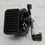 2018-2026 Jeep Wrangler Gladiator High Note Horn and Bracket OEM close-up detail on grey wrinkled kraft paper background