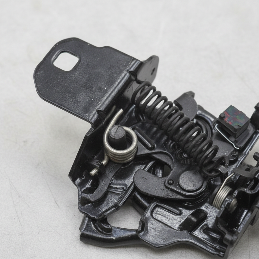 1998-2010 Volkswagen Beetle Hood Latch Genuine OEM - Middle Macro Crop