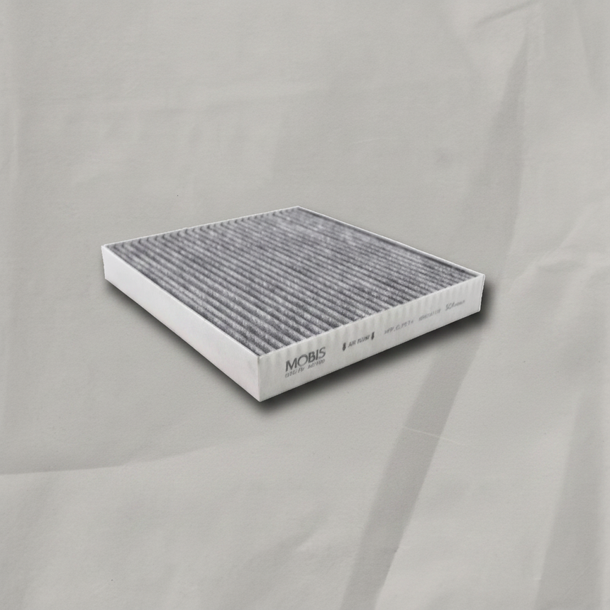 Cabin Air Filter on gray wrinkle kraft paper background