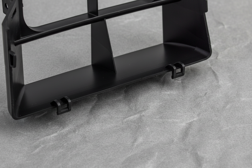 Black Air Intake Inlet Connector - Bottom Detail Angle 2