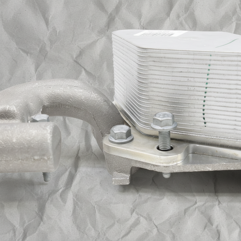 Camaro Cadillac CTS 6.2L Engine Oil Cooler - Bottom Detail