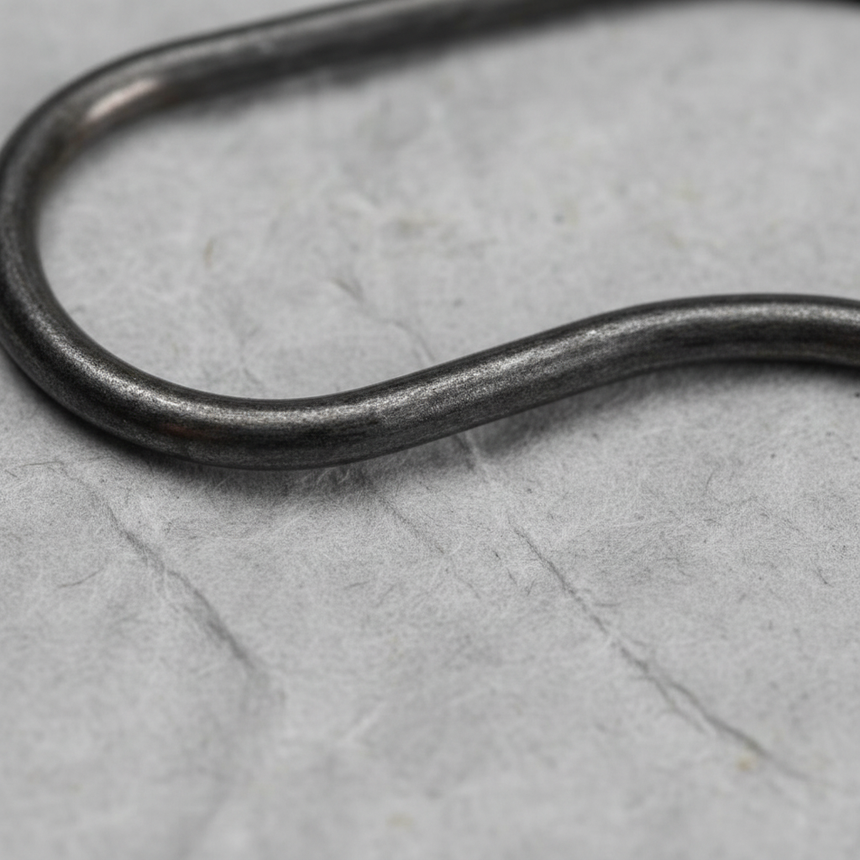 Bottom macro crop on light grey wrinkled kraft paper background