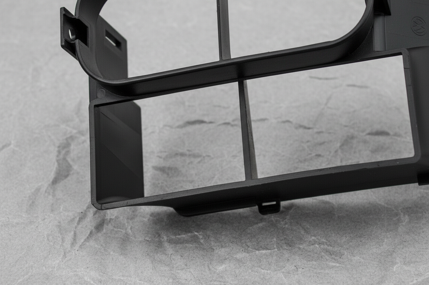 Black Air Intake Inlet Connector - Bottom Section Detail