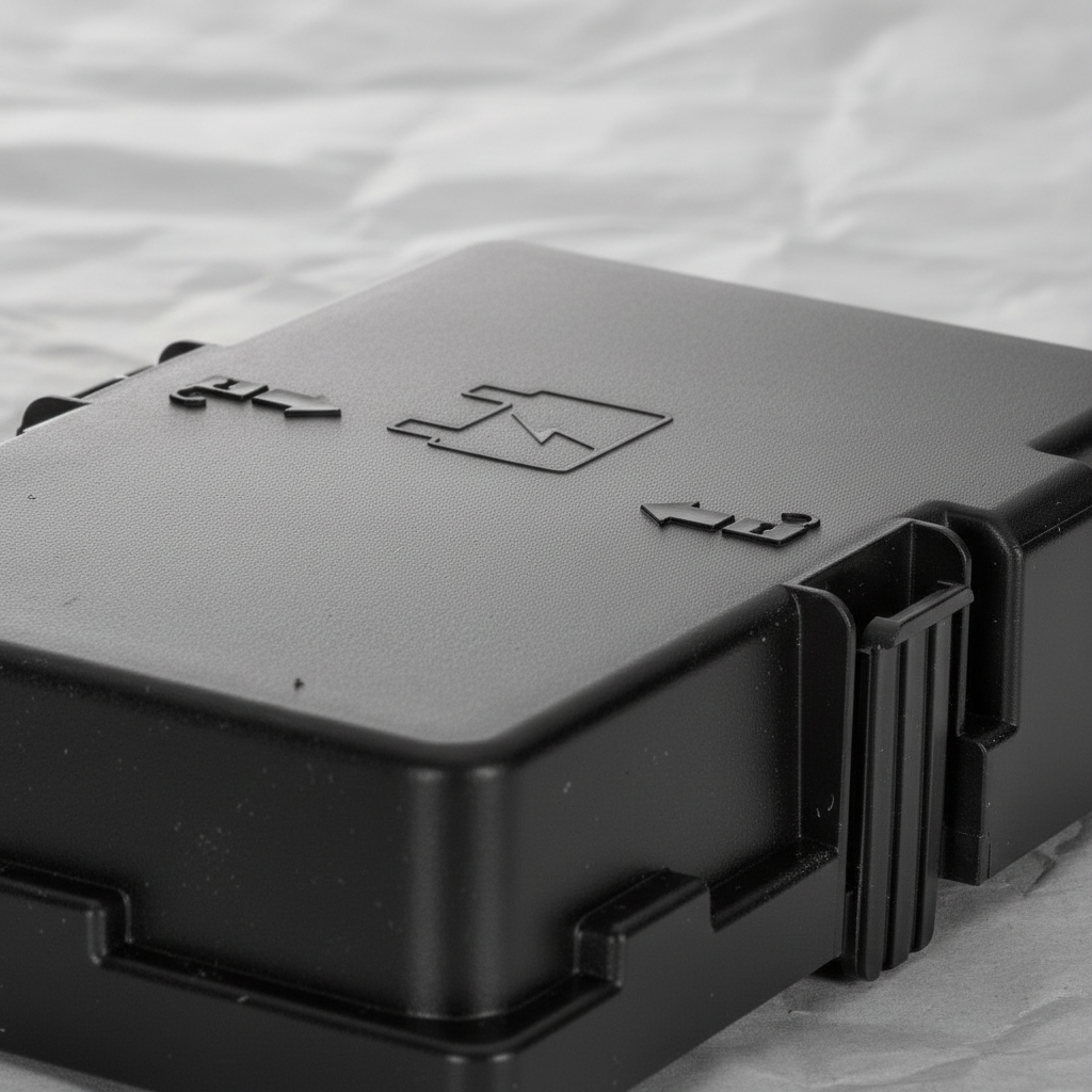 Jeep Cherokee under hood fuse box cover - middle section detail