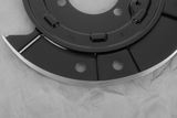 Passenger Side Brake Splash Shield - Bottom Section Detail
