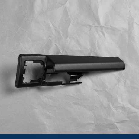 2017-2020 Ford Fusion Lincoln MKZ Front Passenger Seat Track Cover Genuine OEM detail view on kraft paper background