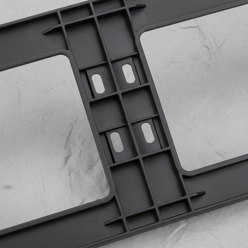 OEM Ford License Plate Bracket - Middle Detail