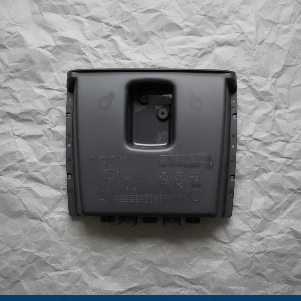 2008-2024 Chevrolet Express/GMC Savana Dashboard Lower Compartment Door OEM - rotated on kraft paper