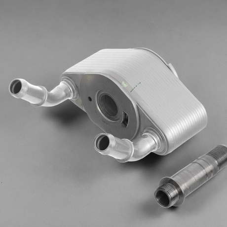 2011-2025 Ford F-150 5.0L Engine Oil Cooler - Middle Section Detail