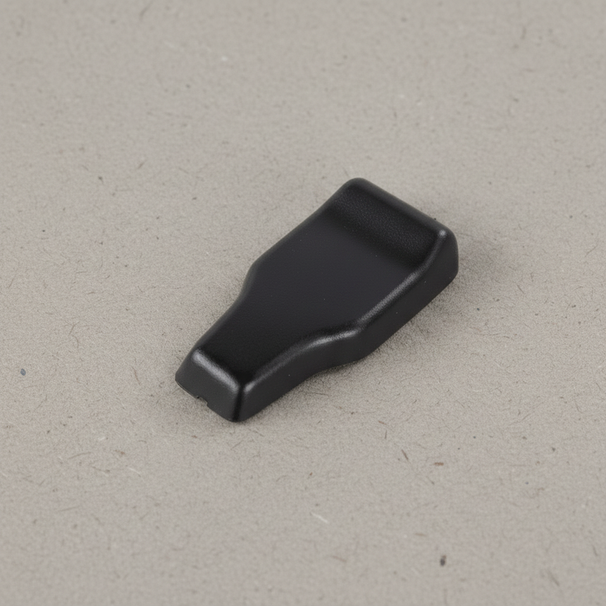 2018-2026 Jeep Wrangler OEM Removable Top Hinge Cover Driver – Top detail on light grey kraft paper