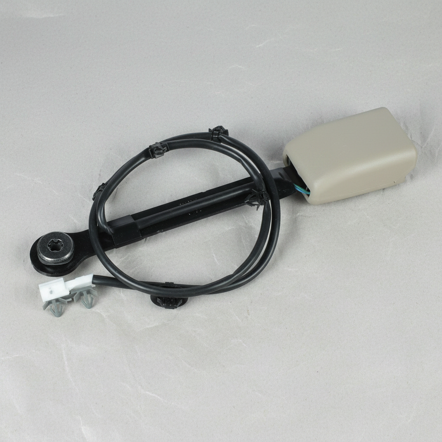 2014-2018 Nissan Rogue Front Driver Side Seat Belt Buckle Almond OEM – bottom detail
