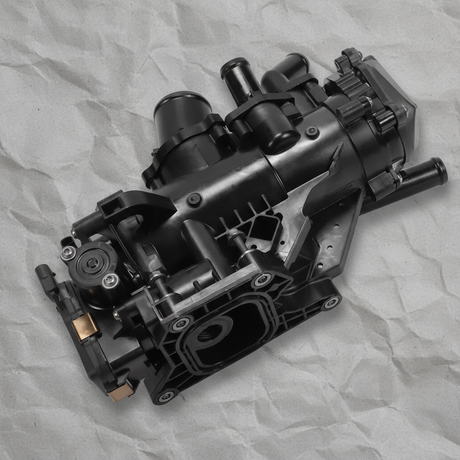 2019-2025 GM Coolant Flow Control Valve OEM - Middle Detail Angle 2
