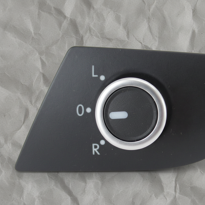 2012-2019 Volkswagen Passat OEM Mirror Switch Black/Chrome w/o Memory