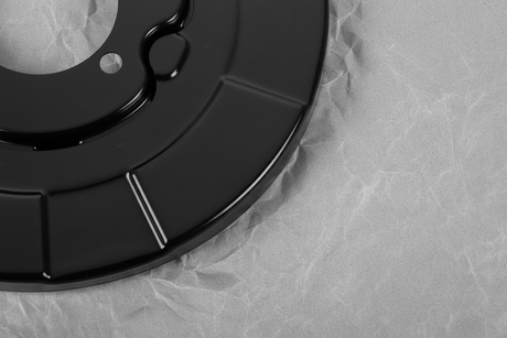 Driver Side Brake Splash Shield - Bottom Section Detail
