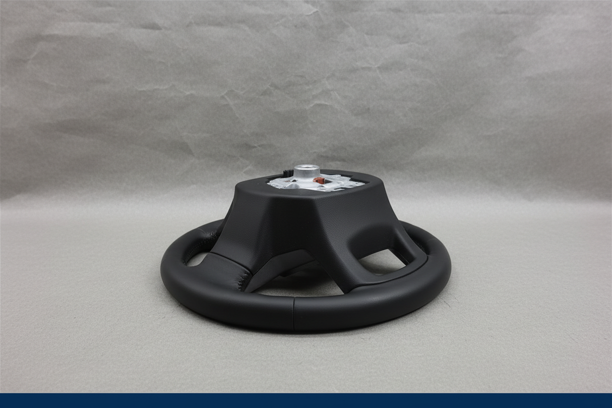 Ford Super Duty Lariat steering wheel fourth rotated view