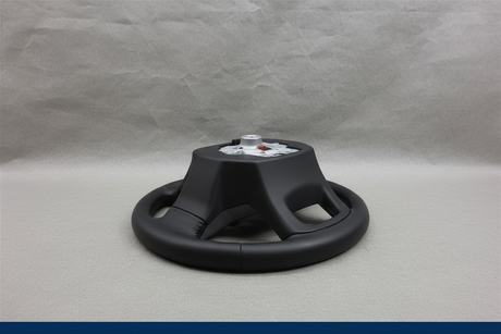 Ford Super Duty Lariat steering wheel fourth rotated view