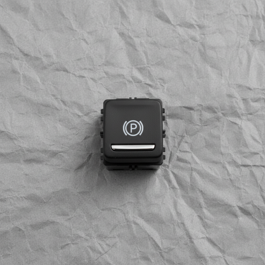 Close-up of GM OEM Parking Brake Control Switch for Cadillac XT5 GMC Acadia Terrain