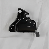 Full view of battery tray bracket angle 2 on light grey wrinkled kraft paper