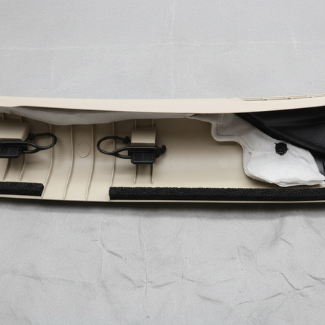 2020-2022 Ford Escape Driver Windshield Pillar Trim Beige OEM - Bottom Detail Angle 2