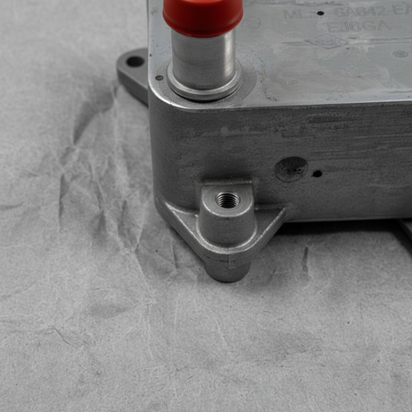 2021-2025 Ford F-150 2.7 Engine Oil Cooler - Bottom Section Detail