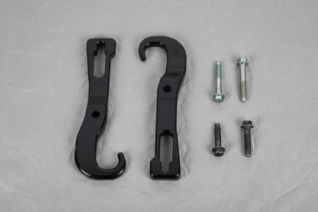 2019-2024 Nissan Titan Front Bumper Tow Hooks Kit Black 2-Piece OEM