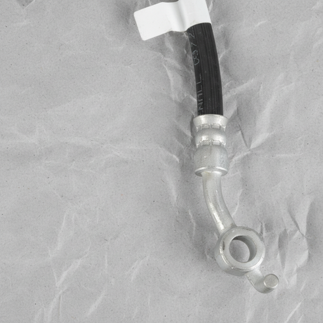 2021-2025 Ford F-150 4WD Front Driver Side Flex Brake Hose with Bracket - Macro Bottom