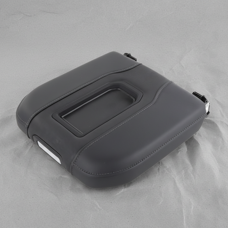 2019-2023 Silverado 1500 2500HD 3500HD Genuine OEM Black Leather Armrest - Bottom Detail