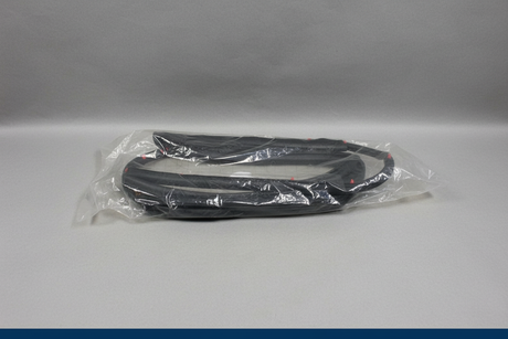 2017-2022 Kia Niro Niro EV Driver Side Rear Door Weatherstrip OEM - Rotated 27 degrees on gray kraft paper background