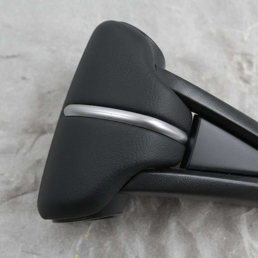 2017-2022 Honda CR-V OEM Deep Black Leather Shift Select Knob - Top Detail