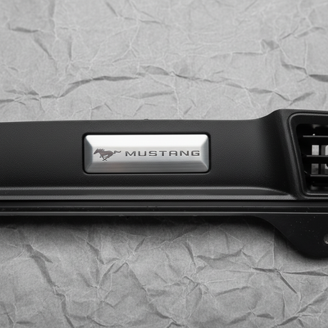 Ford Mustang OEM Passenger Dashboard Panel Vent Dark Aluminum - Macro Middle 1