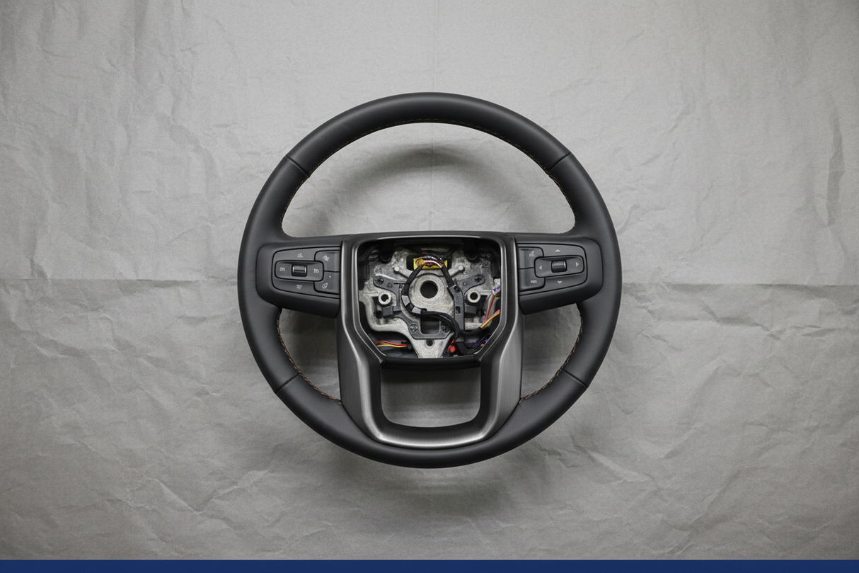 2019-2023 GMC Sierra 1500 2500 3500 HD AT4 Black Leather Wheel OEM