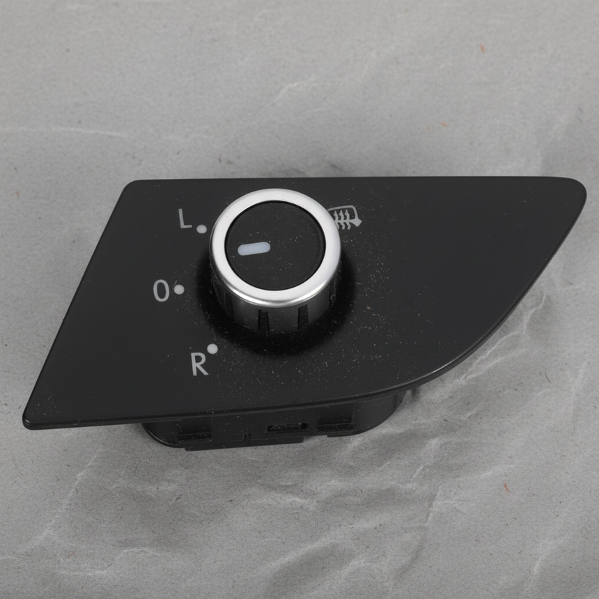 2012-18 Volkswagen Passat OEM Door Mirror Switch Black White Chrome - Top Detail