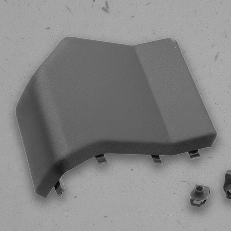 2021-2026 Bronco/F-150/Super Duty OEM Running Board End Cap Black Pass Rr