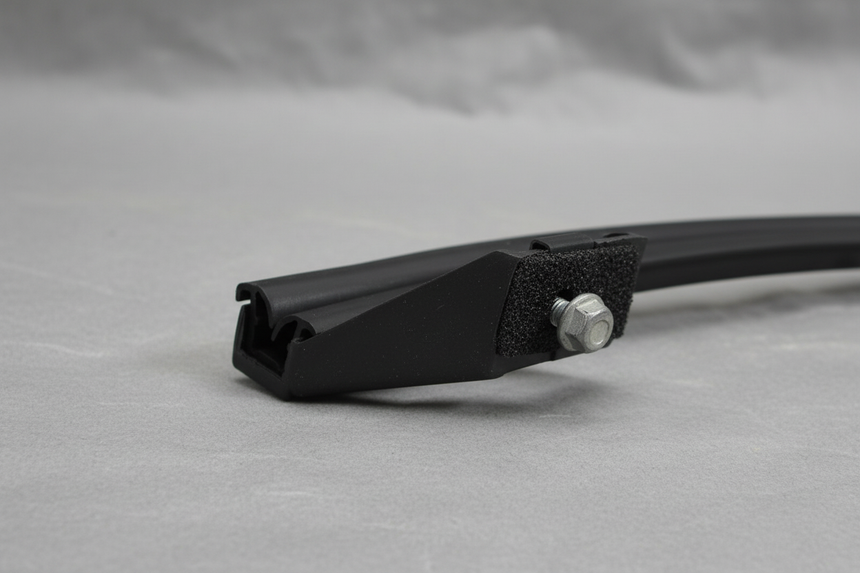 Passenger Side Rear Window Channel Retainer - Top Detail Angle 3