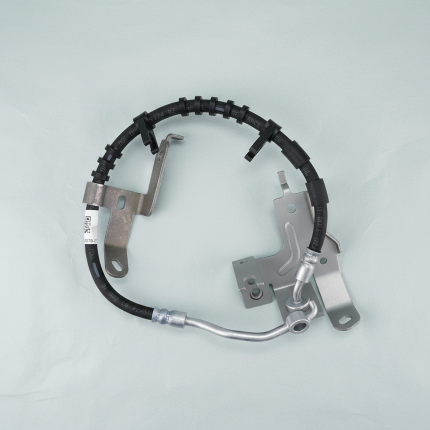 2021-2025 Ford Bronco Passenger Side Front Brake Hose Without Raptor OEM - Full View