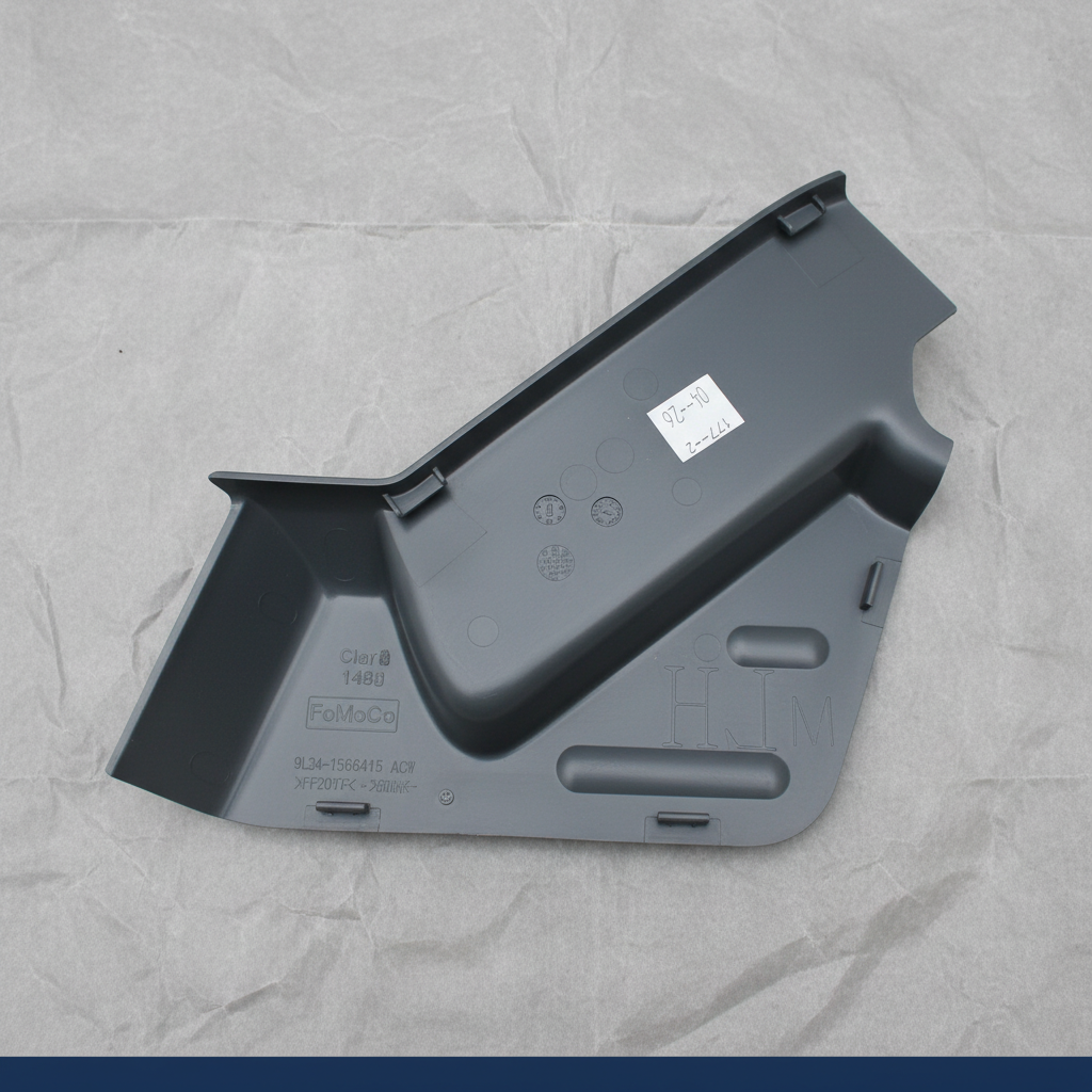 2011-2014 Ford F-150 Driver Side Seat Valance Panel Anchor Cover Steel Gray OEM