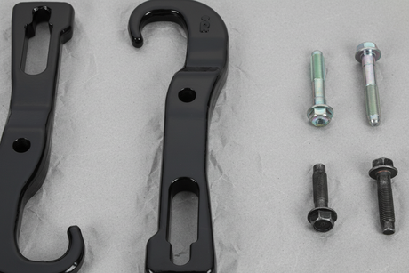 2019-2024 Nissan Titan Front Bumper Tow Hooks Kit Black 2-Piece OEM