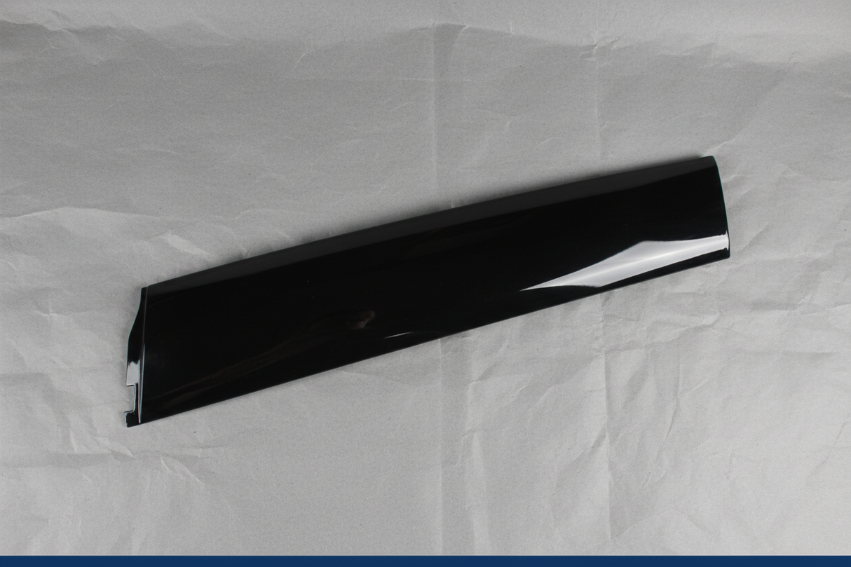 Rear passenger side door B-pillar applique trim rotated view