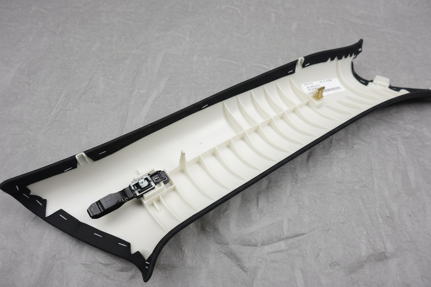 Driver Side Windshield A-Pillar Trim - Middle Detail Angle 2